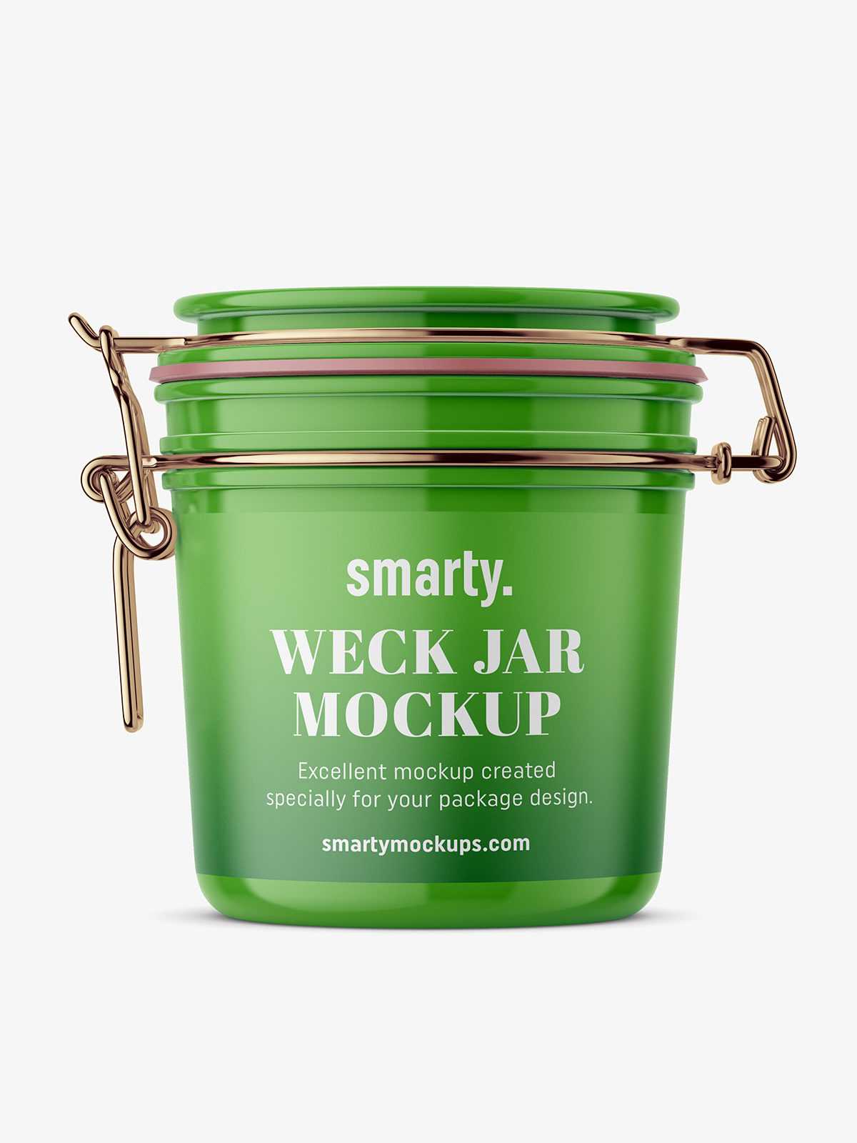 Glossy weck jar mockup