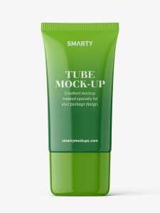 Glossy wide tube mockup