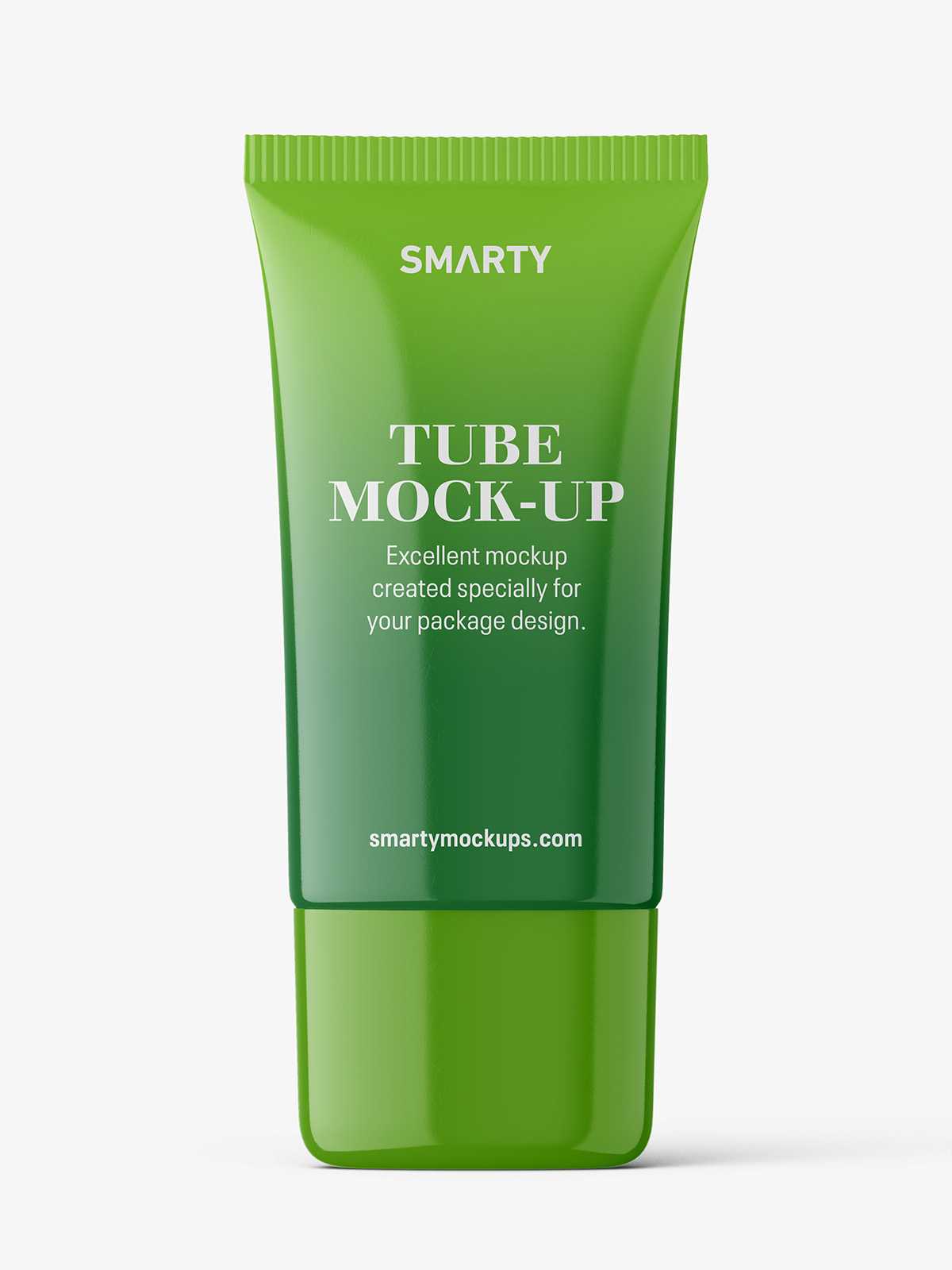 Glossy wide tube mockup