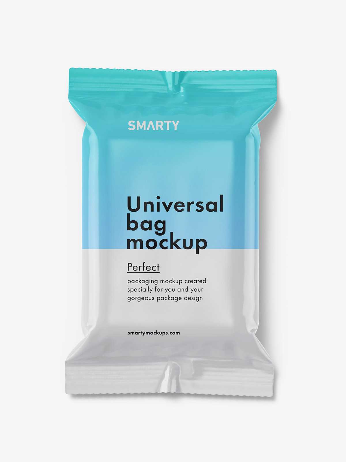 Glossy wipes pack mockup