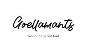 Goellamants Script Font › Fontesk