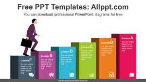 Going Up Stair Businessman PowerPoint Diagram