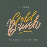 Gold Brush Font - Fonte Grátis Gold Brush Font