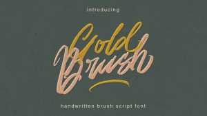 Gold Brush Script Font › Fontesk
