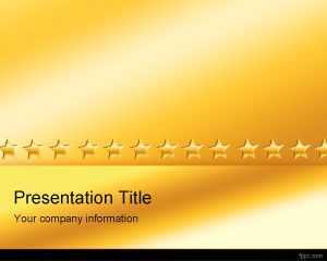 Gold Stars PowerPoint Template