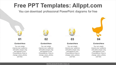 Golden egg progress PowerPoint Diagram Template