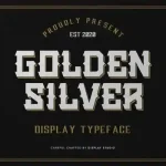 Golden Silver Display Font