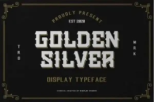 Golden Silver Display Font