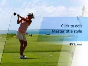 Golf Stroke PowerPoint Template