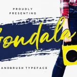Gondala Brush Font - Fonte Grátis Gondala Brush Font