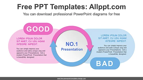 Good-Bad Compare Banner PowerPoint Diagram