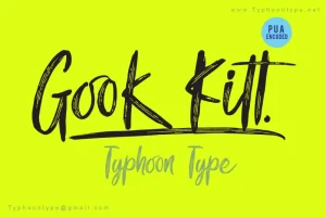 Gook Kitt Brush Font
