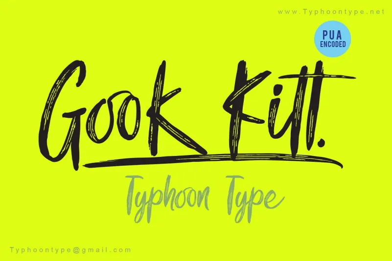Gook Kitt Brush Font