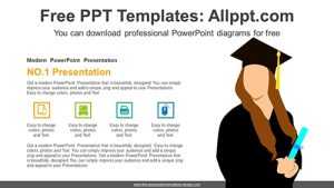 Graduating Illustration PowerPoint Diagram