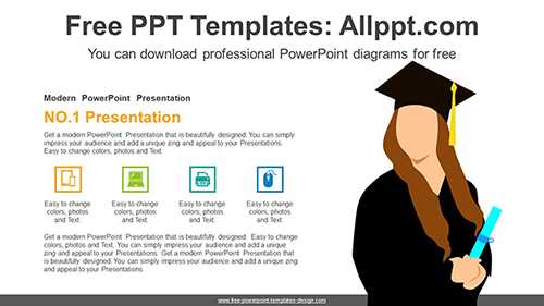 Graduating Illustration PowerPoint Diagram