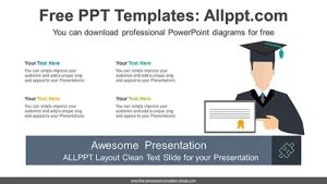 Graduating Student PowerPoint Diagram