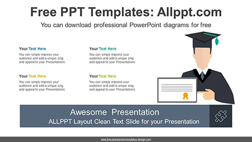 Graduating Student PowerPoint Diagram