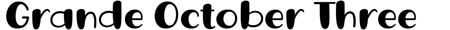 Grande October Three Font - 1001 Free Fonts