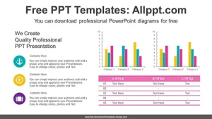 Graph Clustered Bar Chart PPT Diagram