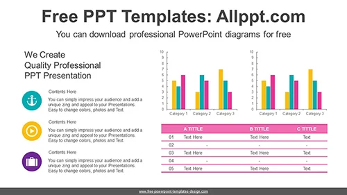 Graph Clustered Bar Chart PPT Diagram