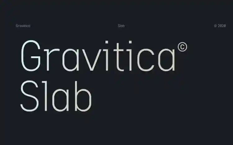 Gravitica Slab Font Demo
