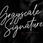 Grayscale Signature Font