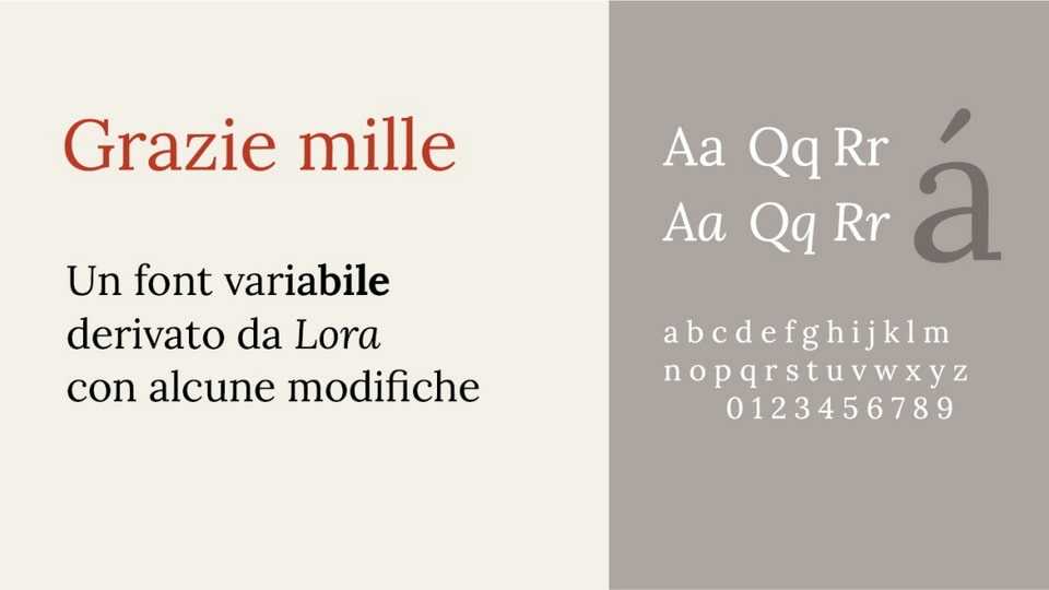 Grazie Mille Font Family › Fontesk