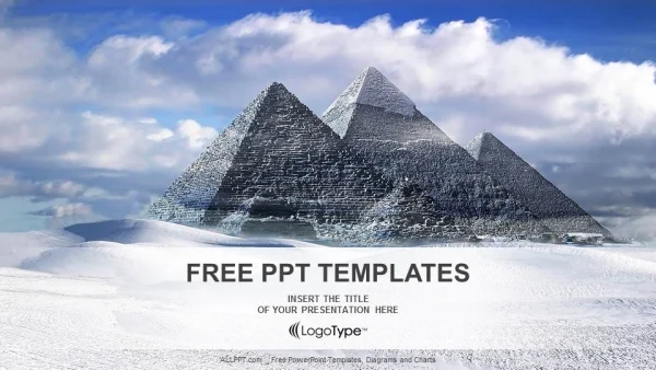 Great pyramids in Giza valley-Travel PowerPoint Templates