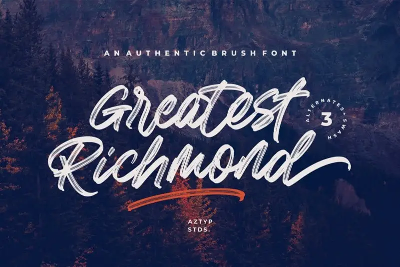 Greatest Richmond Brush Font