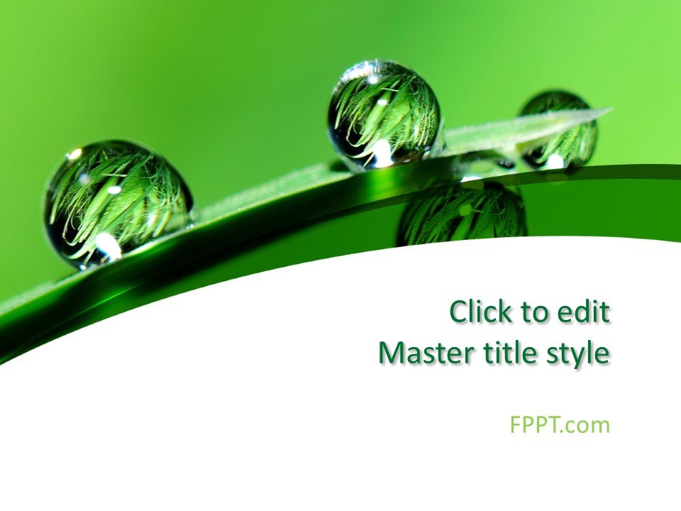 Green and White PowerPoint Template