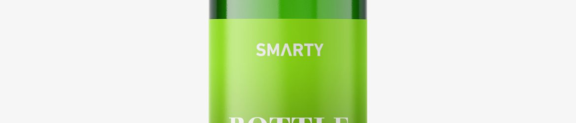 Green bottle mockup with trigger spray mockup