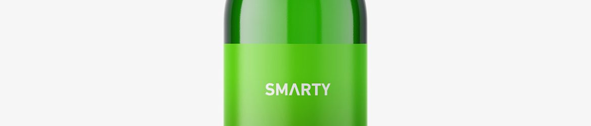 Green bottle mockup with trigger spray mockup