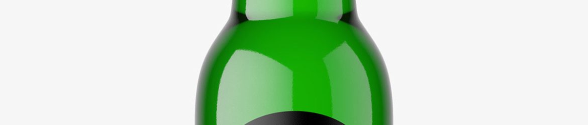 Green bottle with swing top