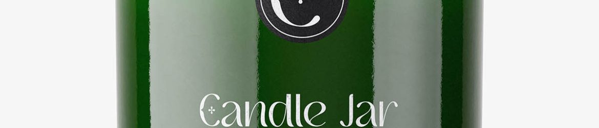 Green candle jar mockup Green candle jar mockup