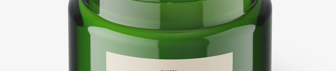 Green candle mockup