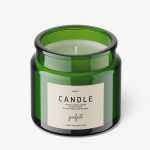 Green candle mockup