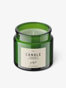 Green candle mockup