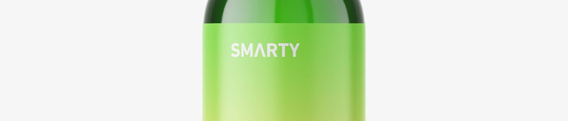 Green glass bottle mockup Green glass bottle mockup