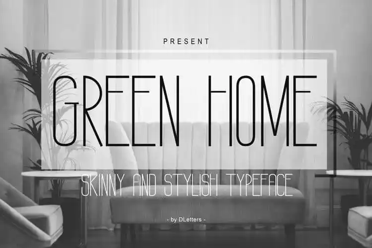 GREEN HOME Sans Serif Font