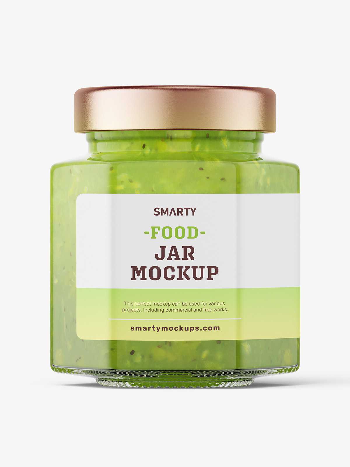 Green jam jar mockup