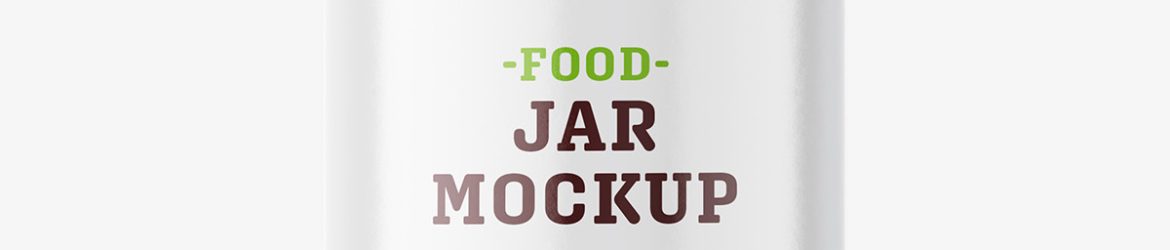 Green jam jar mockup
