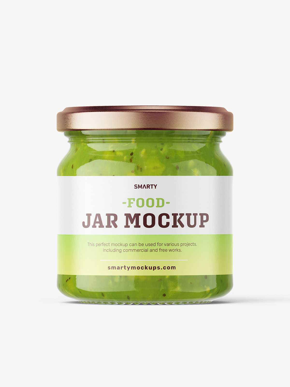 Green jam jar mockup