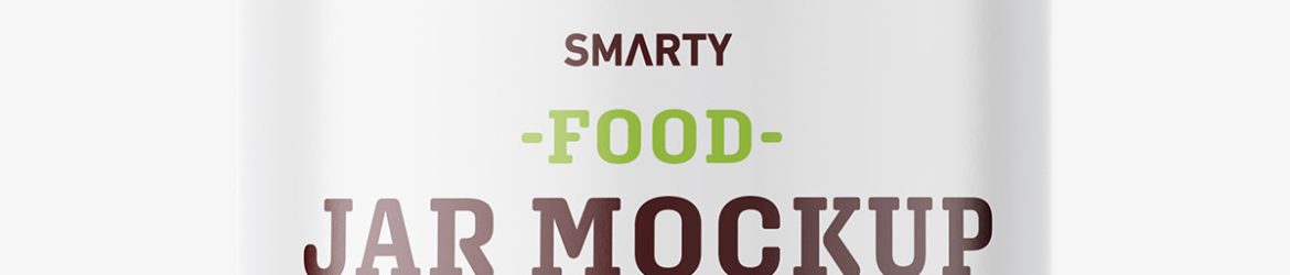 Green jam jar mockup