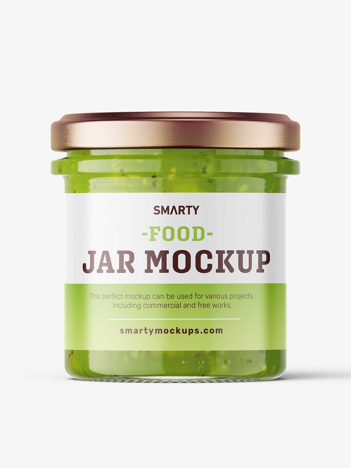 Green jam jar mockup