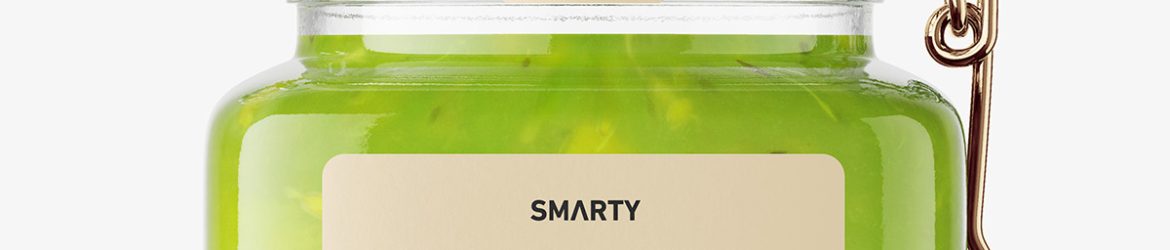 Green jam jar mockup