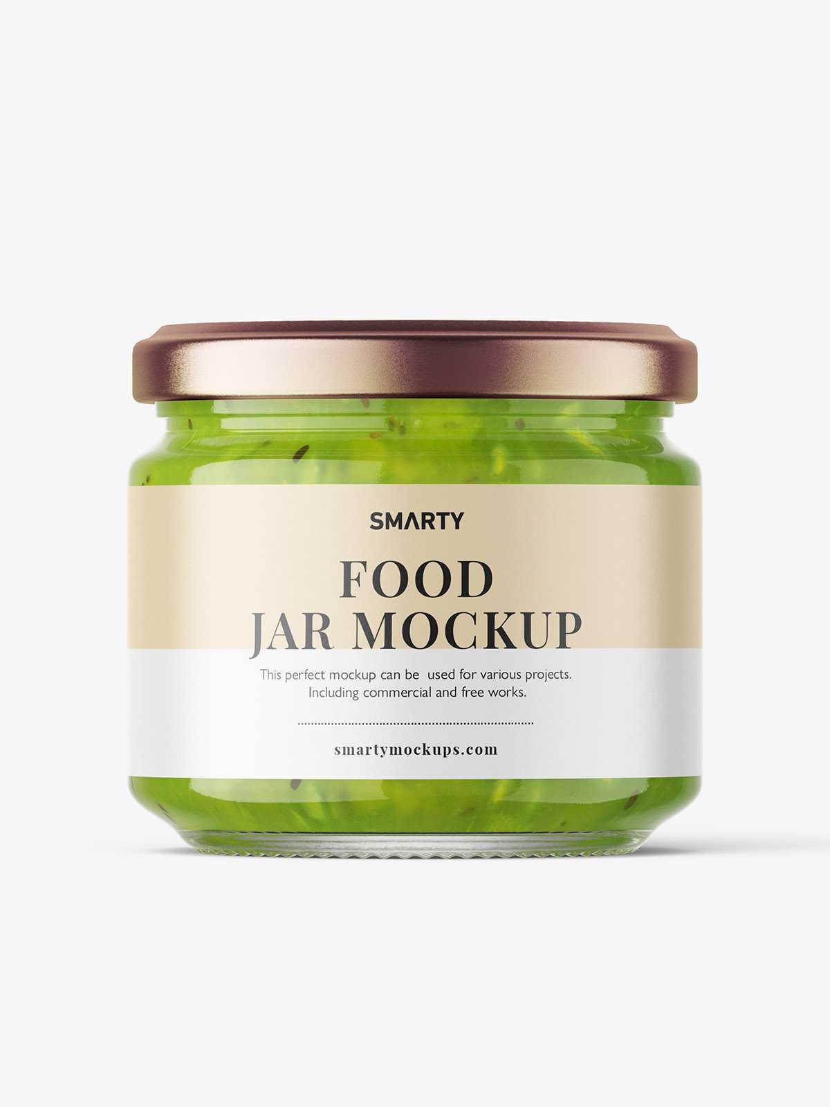 Green jam jar mockup