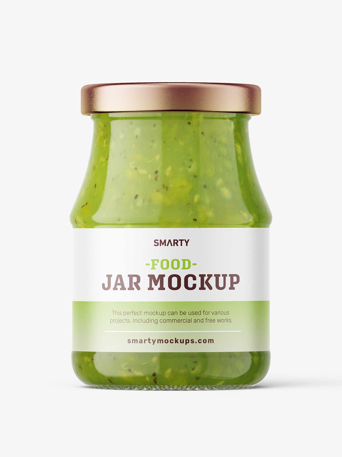 Green jam jar mockup