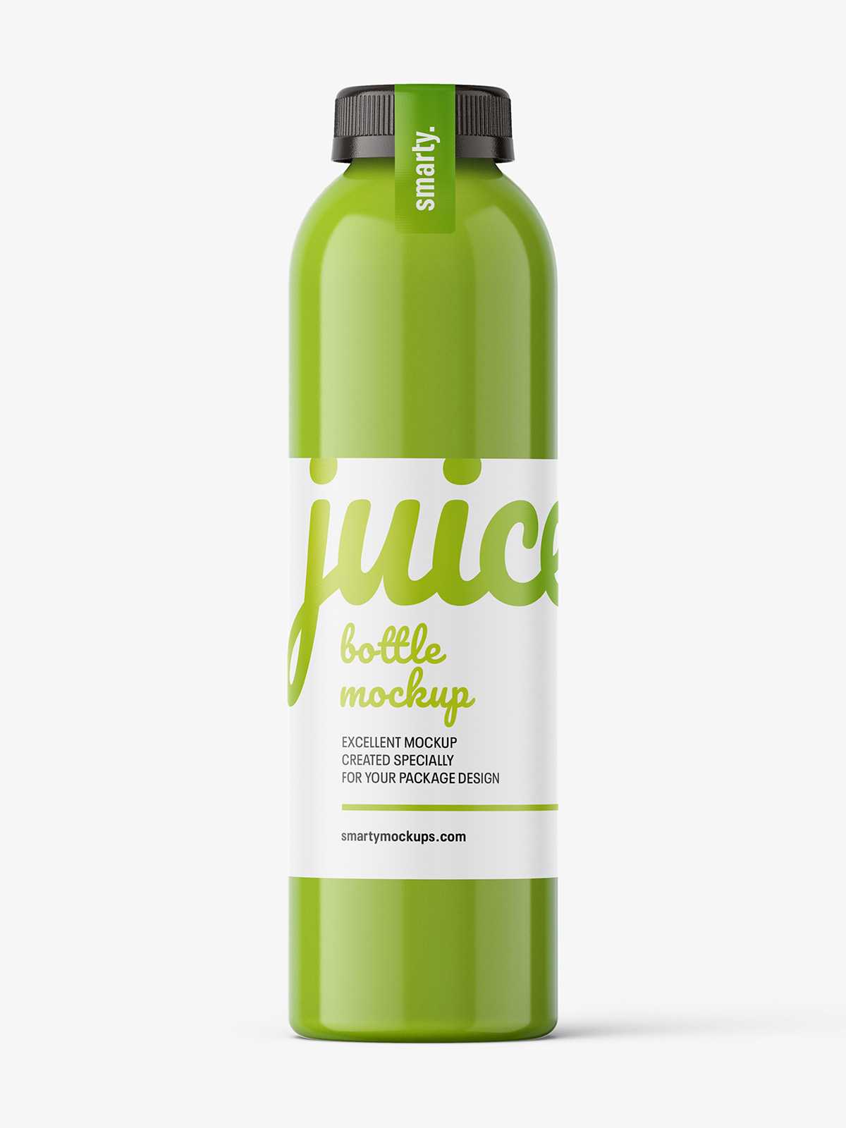 Green juice bottle mockup