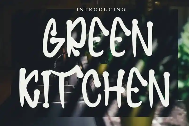 Green Kitchen Display Font