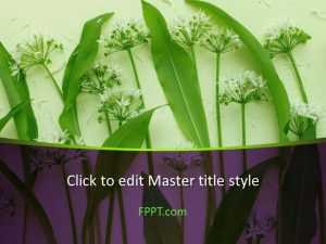 Green Leaves PowerPoint Template